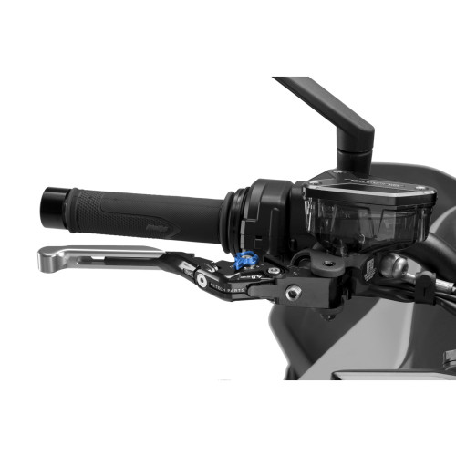 PUIG Extendable V4 Brake Lever (Silver Lever With Blue Selector) 414PNA