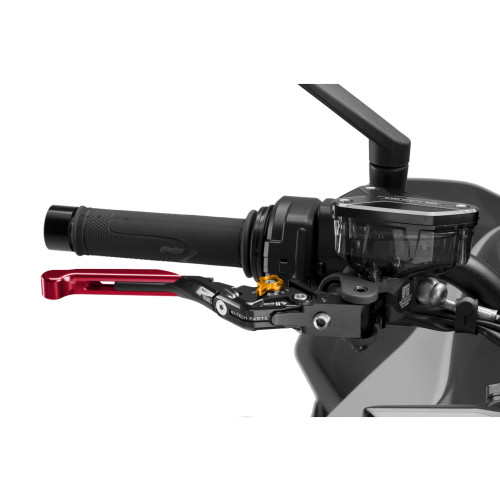 PUIG Extendable V4 Brake Lever (Red Lever With Gold Selector) 414RNO