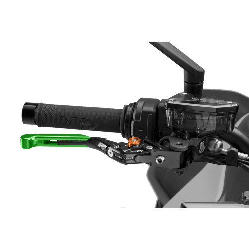 PUIG Extendable V4 Brake Lever (Green Lever With Orange Selector) 414VNT