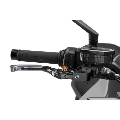 PUIG Extendable V4 Brake Lever (Titanium Lever With Orange Selector) 414YNT