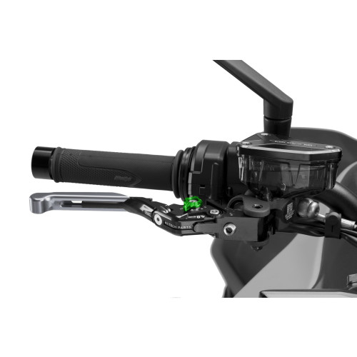 PUIG Extendable V4 Brake Lever (Titanium Lever With Green Selector) 414YNV