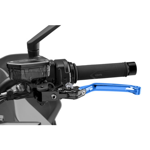 PUIG Folding V4 Clutch Lever (Blue Lever With Titanium Selector) 4210AY