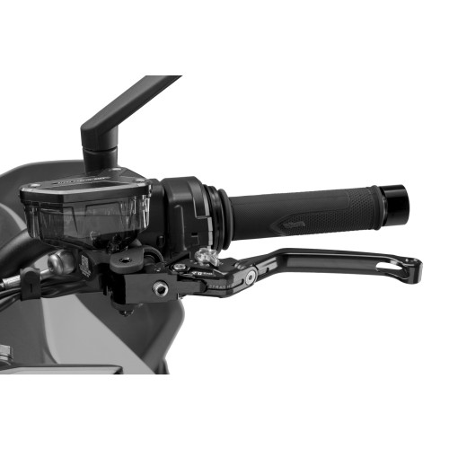 PUIG Folding V4 Clutch Lever (Black Lever With Silver Selector) 4210NP