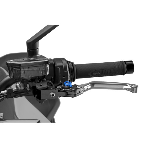 PUIG Folding V4 Clutch Lever (Silver Lever With Blue Selector) 4210PA