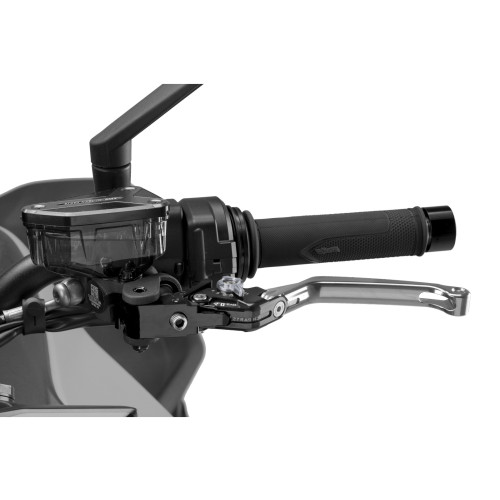 PUIG Folding V4 Clutch Lever (Silver Lever With Titanium Selector) 4210PY