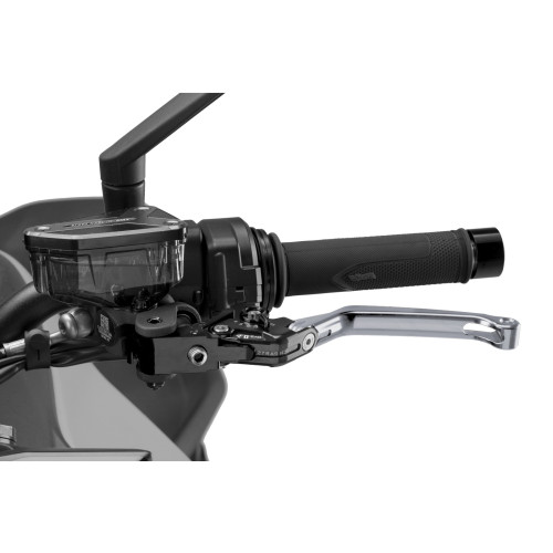 PUIG Folding V4 Clutch Lever (Titanium Lever With Black Selector) 4210YN