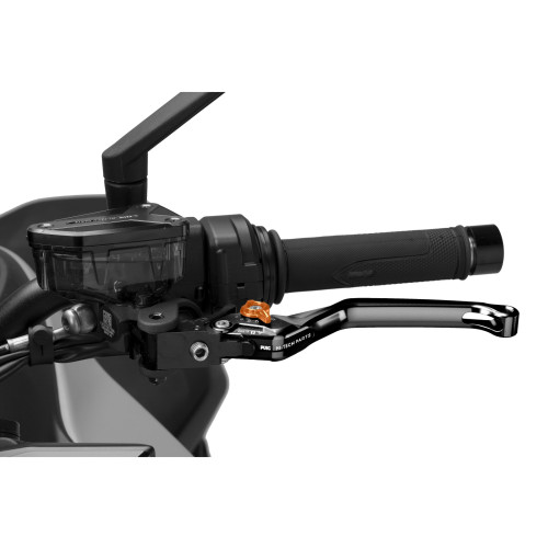 PUIG Standard V4 Clutch Lever (Black Lever With Orange Selector) 4220NT