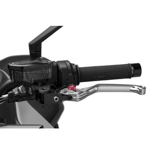 PUIG Standard V4 Clutch Lever (Silver Lever With Red Selector) 4220PR