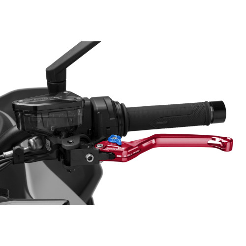 PUIG Standard V4 Clutch Lever (Red Lever With Blue Selector) 4220RA