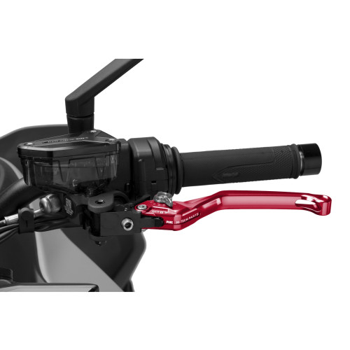 PUIG Standard V4 Clutch Lever (Red Lever With Silver Selector) 4220RP