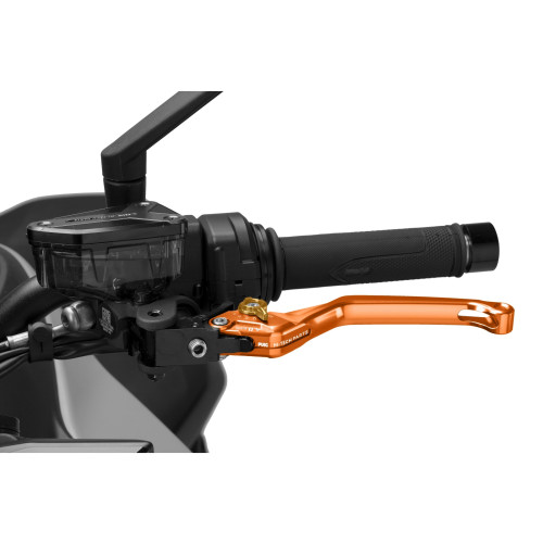 PUIG Standard V4 Clutch Lever (Orange Lever With Gold Selector) 4220TO