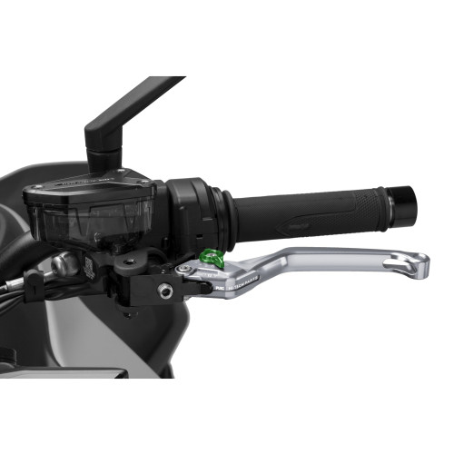 PUIG Standard V4 Clutch Lever (Titanium Lever With Green Selector) 4220YV
