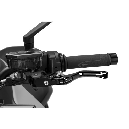 PUIG Short V4 Clutch Lever (Black Lever With Silver Selector) 4230NP
