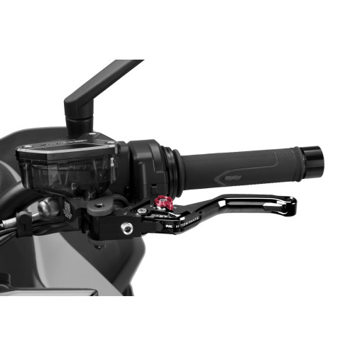 PUIG Short V4 Clutch Lever (Black Lever With Red Selector) 4230NR