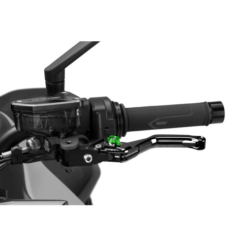 PUIG Short V4 Clutch Lever (Black Lever With Green Selector) 4230NV
