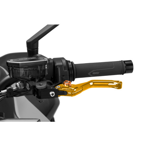 PUIG Short V4 Clutch Lever (Gold Lever With Orange Selector) 4230OT
