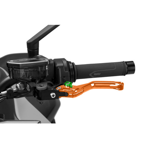 PUIG Short V4 Clutch Lever (Orange Lever With Green Selector) 4230TV