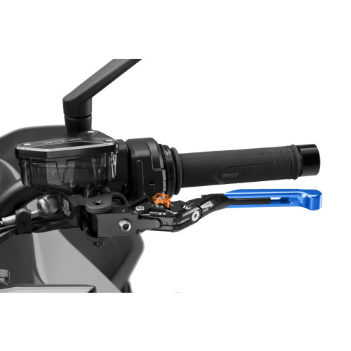 PUIG Extendable V4 Clutch Lever (Blue Lever With Orange Selector) 424ANT