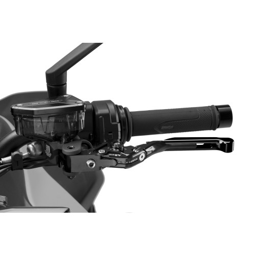 PUIG Extendable V4 Clutch Lever (Black Lever With Black Selector) 424NNN
