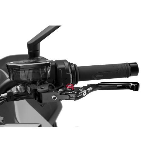 PUIG Extendable V4 Clutch Lever (Black Lever With Red Selector) 424NNR