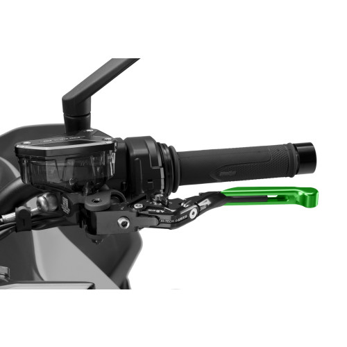 PUIG Extendable V4 Clutch Lever (Green Lever With Black Selector) 424VNN