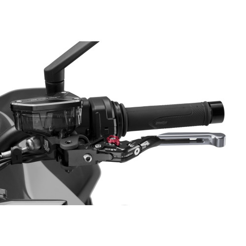 PUIG Extendable V4 Clutch Lever (Titanium Lever With Red Selector) 424YNR