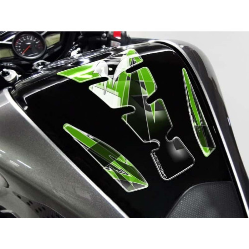 PUIG Wings Tank Pad With Kawasaki Logo (Green) 4720V