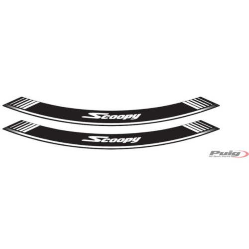 PUIG Wheel Rim Stickers (White) 5559B