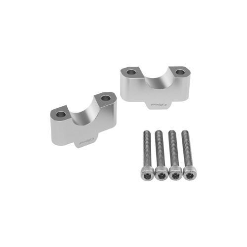 PUIG 20mm Handlebar Risers For 29mm Bars (Silver) 22530P