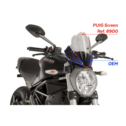 PUIG New Generation Touring Screen (Black) 8900N