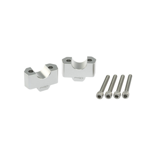 PUIG 20mm Handlebar Risers For 22-32mm Bars (Silver) 22359P