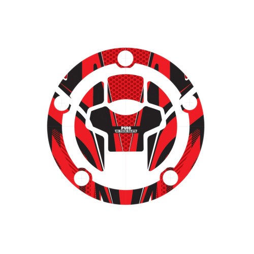 PUIG Radikal Fuel Cap Protector (Red) 9429R