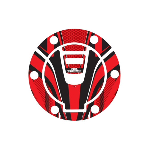 PUIG Radikal Fuel Cap Protector (Red) 9447R