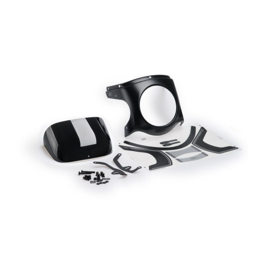 PUIG Retro Carbon Look Semi Fairing And Screen 180mm (Black) 9516N