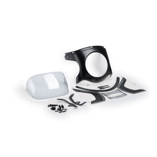 PUIG Retro Carbon Look Semi Fairing And Screen 180mm (Clear) 9516W