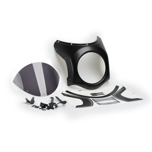 PUIG Retro Black Semi Fairing And Screen 195mm (Dark Smoke) 9553F