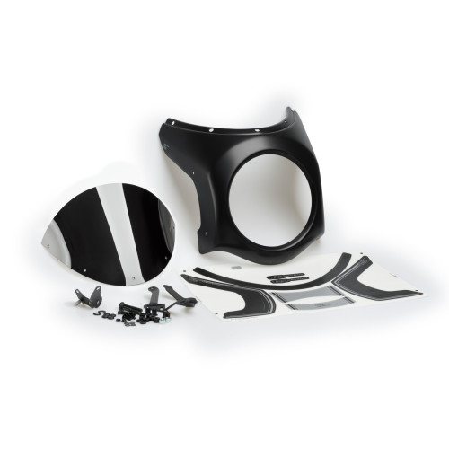 PUIG Retro Black Semi Fairing And Screen 195mm (Black) 9553N
