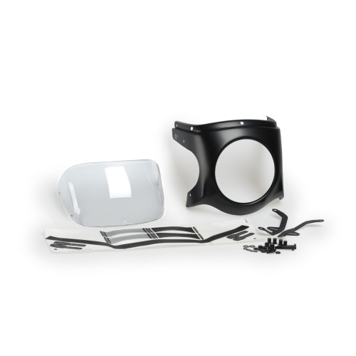 PUIG Retro Black Semi Fairing And Screen 180mm (Clear) 9554W