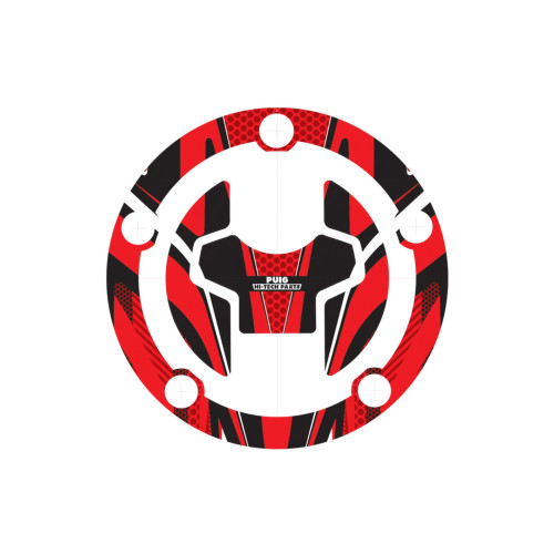 PUIG Radikal Fuel Cap Protector (Red) 9965R