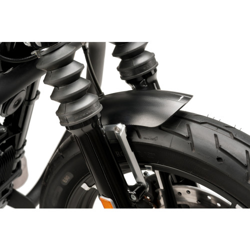 PUIG Aluminum Milled Front Mudguard (Black) 9992N