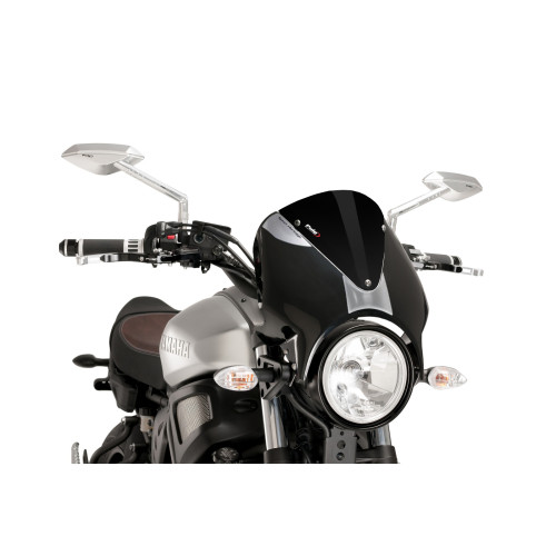 PUIG Retrovision Black Semi Fairing And Screen 195mm (Black) 9560N