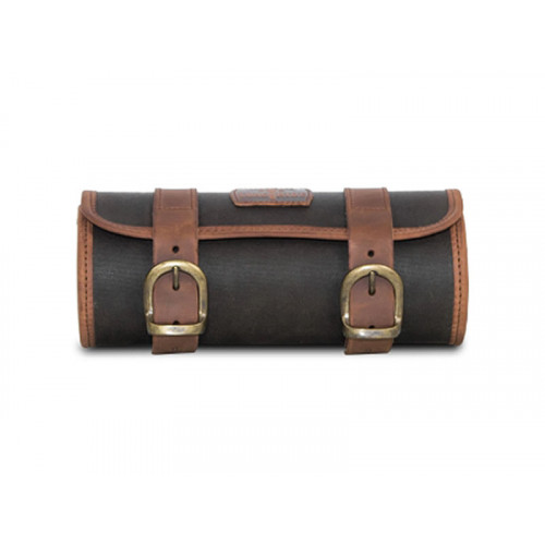Khaki 2L Waxed Canvas Tool Roll Bag By Longride CUS121WKHA