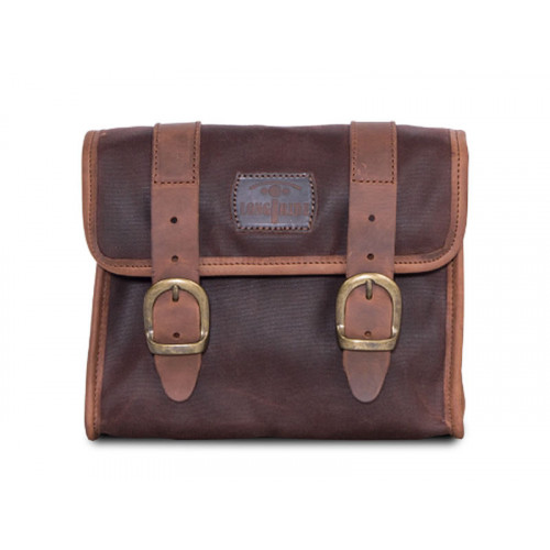 Brown 4L Waxed Canvas Multifit Saddlebag By Longride CUS134WBRO
