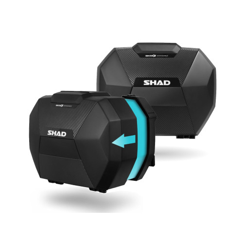 SHAD SH38X Expandable Panniers - Carbon D0B38106