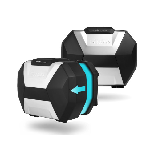 SHAD SH38X Expandable Panniers - Aluminium D0B38200