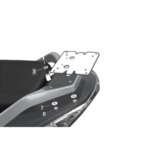 SHAD Top Box Fitting Kit D0S310ST