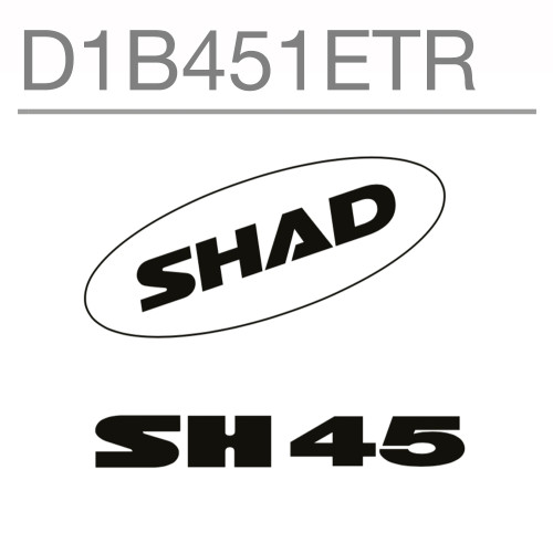 SHAD SH45 Replacement Sticker (White) D1B451ETR