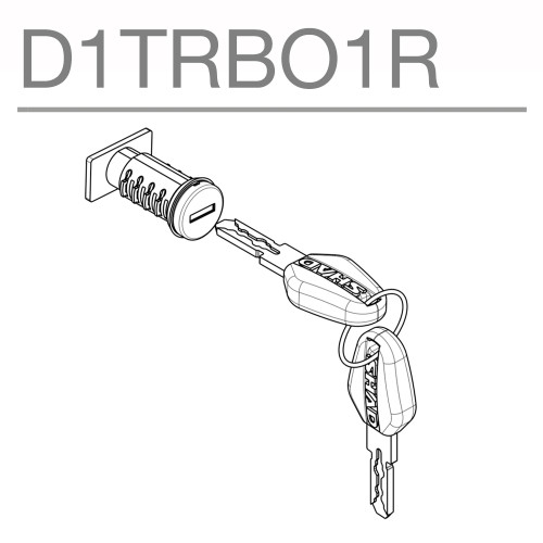 SHAD Top Box Lock & Key System - Terra D1TRBO1R