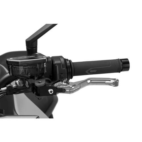 PUIG Short V4 Clutch Lever (Silver Lever With Black Selector) 4230PN