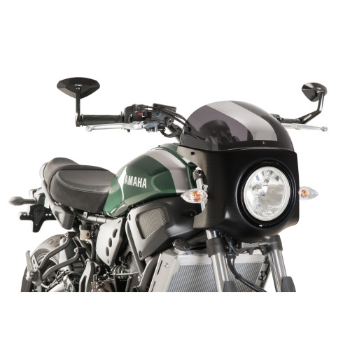 PUIG Retro Carbon Look Semi Fairing And Screen 180mm (Dark Smoke) 9187F